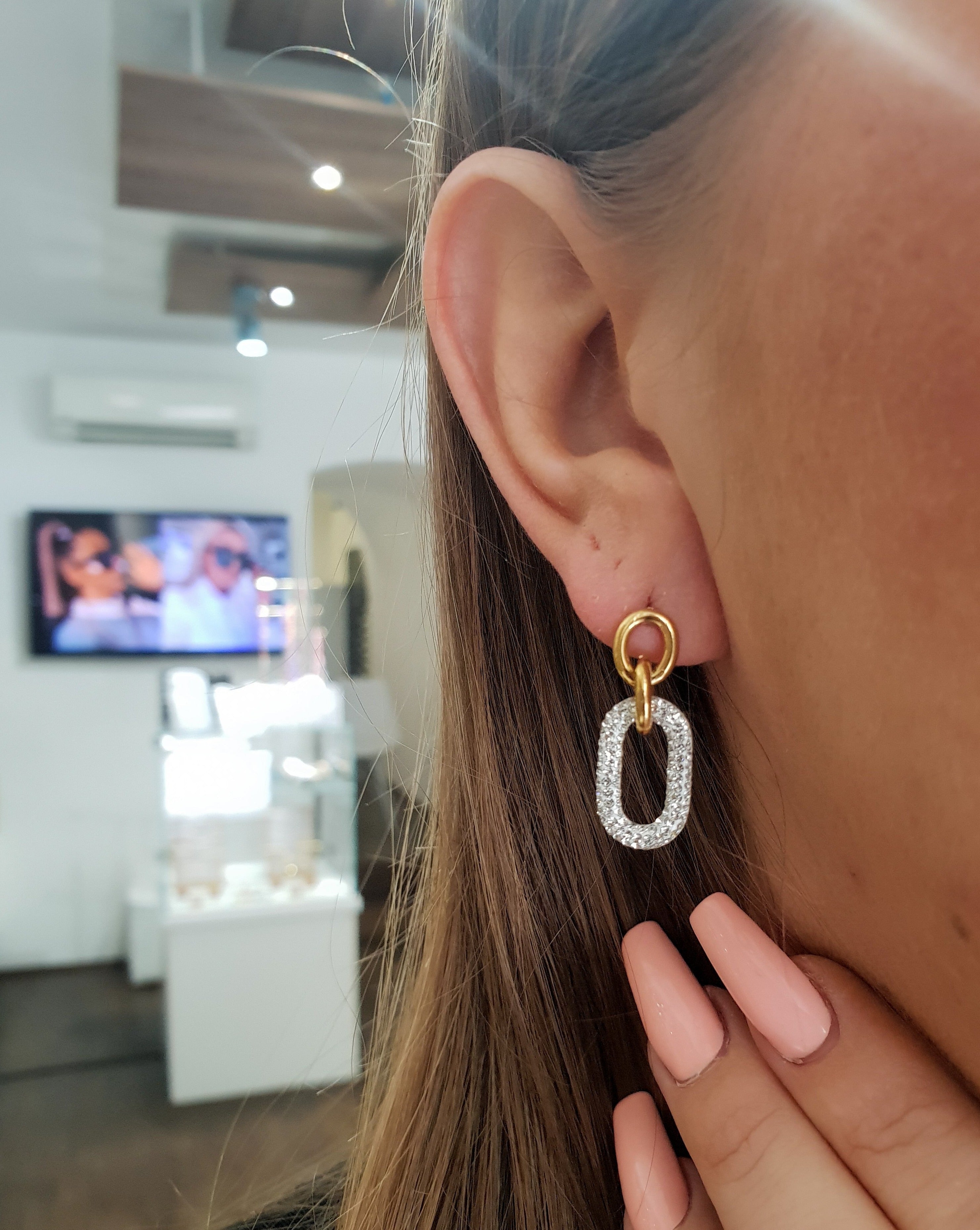 Modni uhani CHAINS | Bling