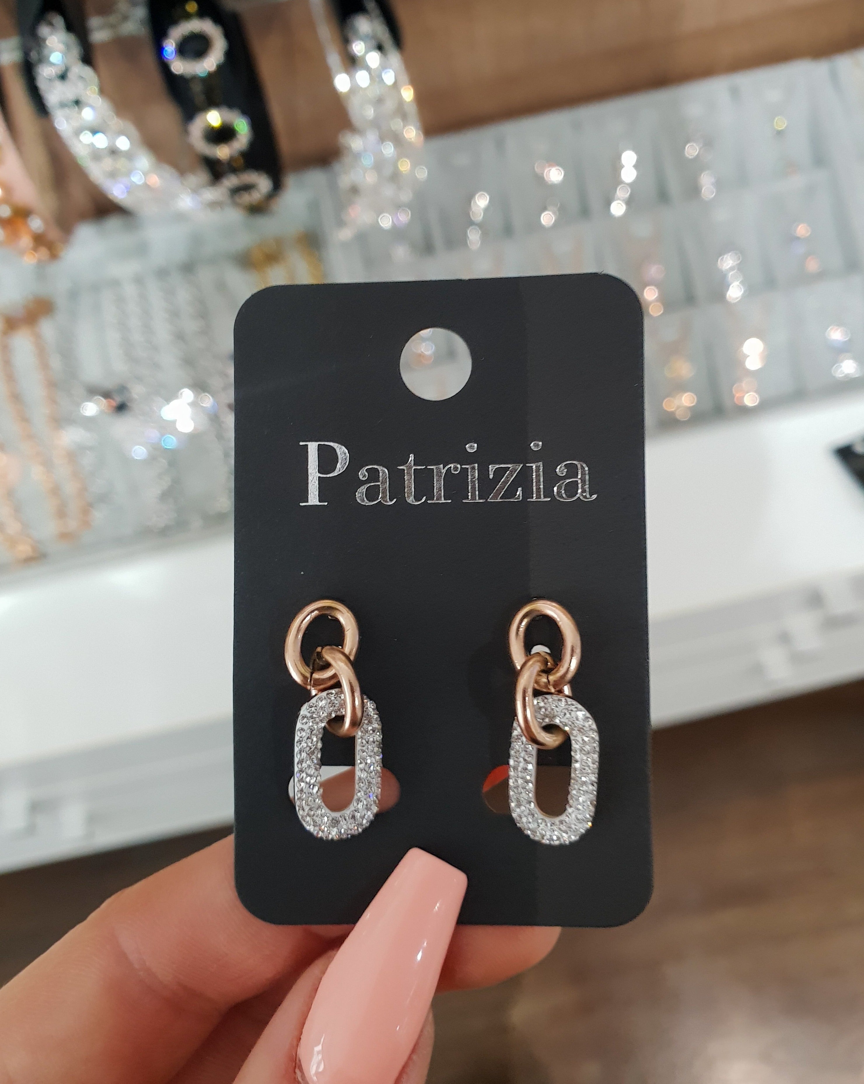 Modne naušnice LANCI | Bling
