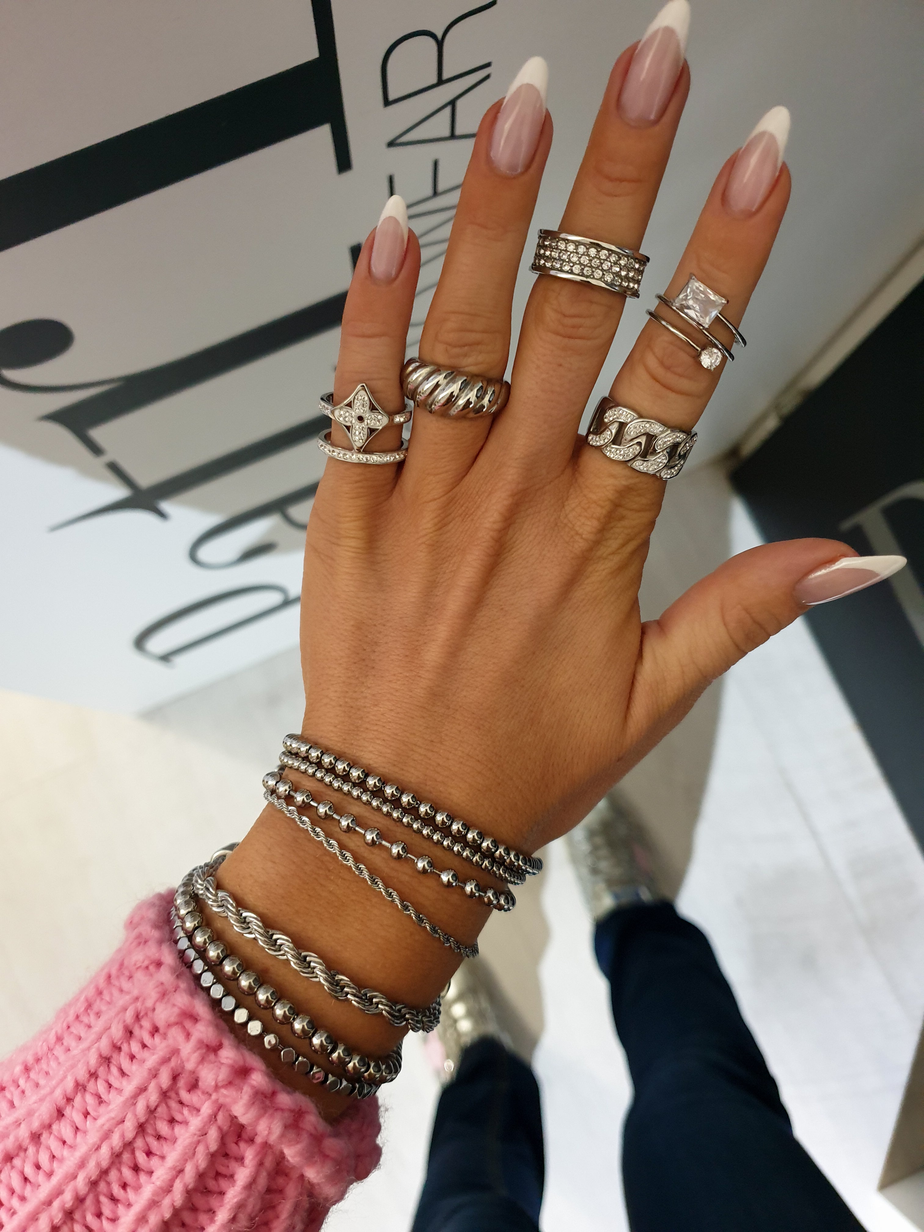 Armband Mode mit Perlen | Silver