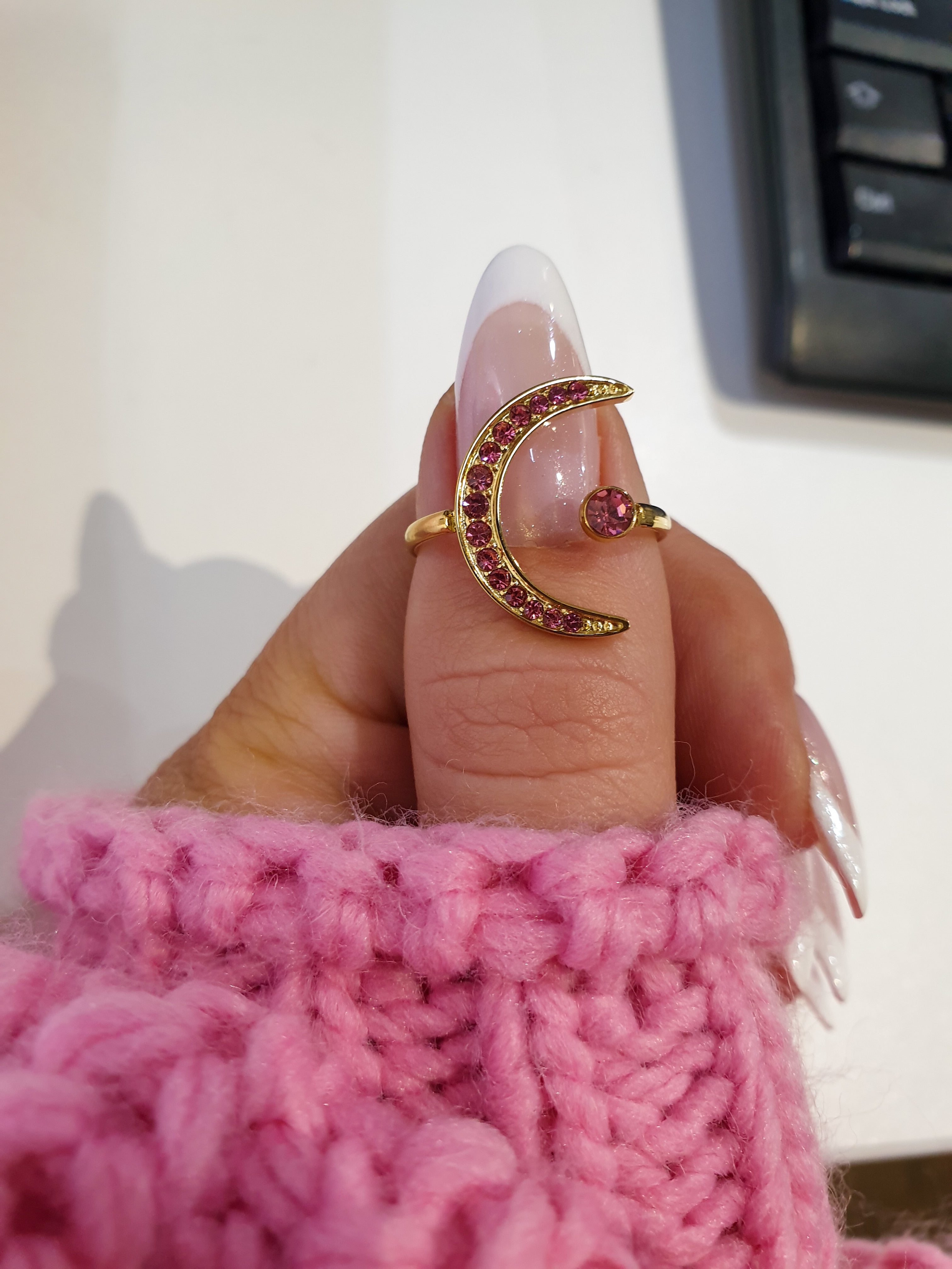 Ring CRESCENT MOON | Pink