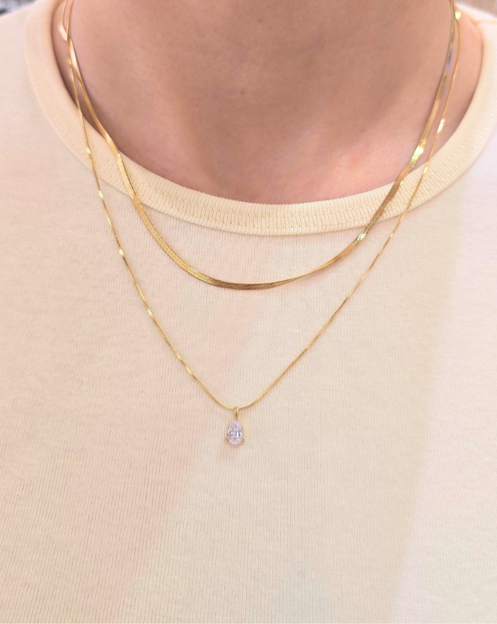 Doppelte Halskette CRYSTAL DROP Trgovina Patrizia Ljubljana