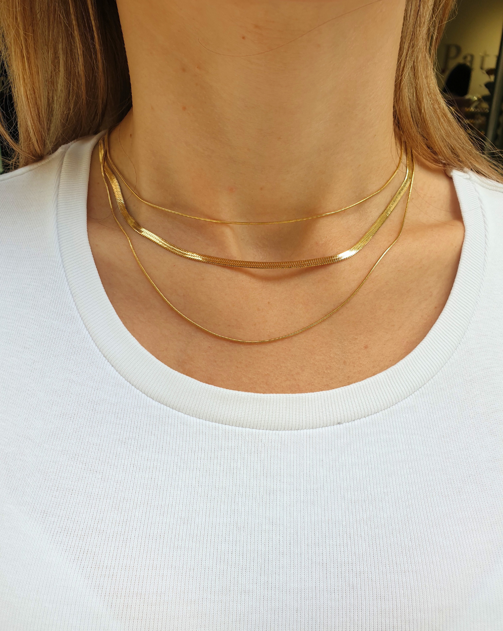 Triple-crested necklace SIENNA
