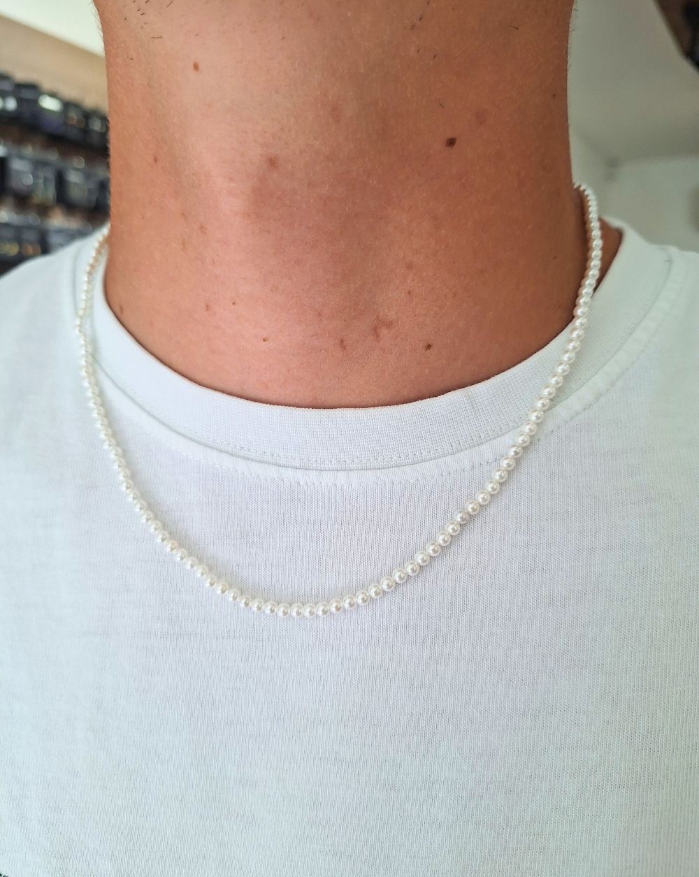 Moška verižica s perlami | 3 mm