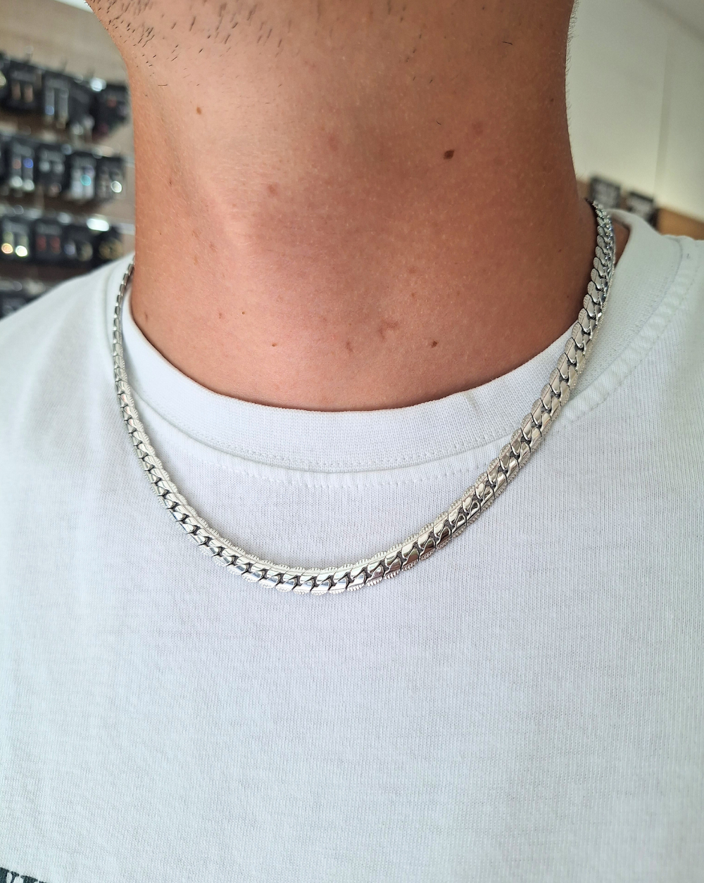 Halskette CHAIN Männlich TEXTURED | Kleiner