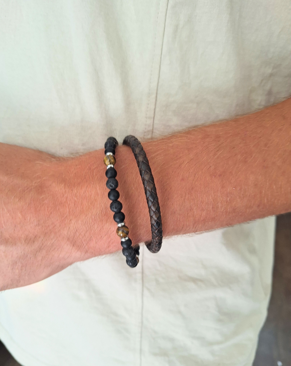 Moška usnjena zapestnica CUFFWEAR | Brown