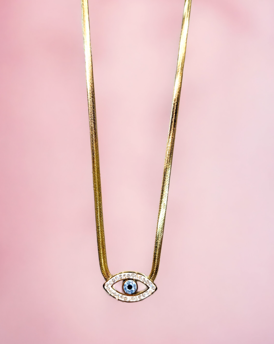 Tanka kačasta verižica Evil Eye