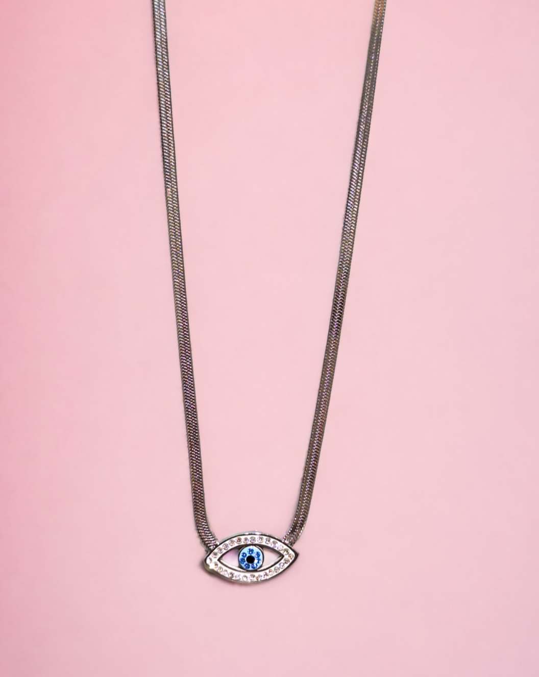 Tanka kačasta verižica Evil Eye