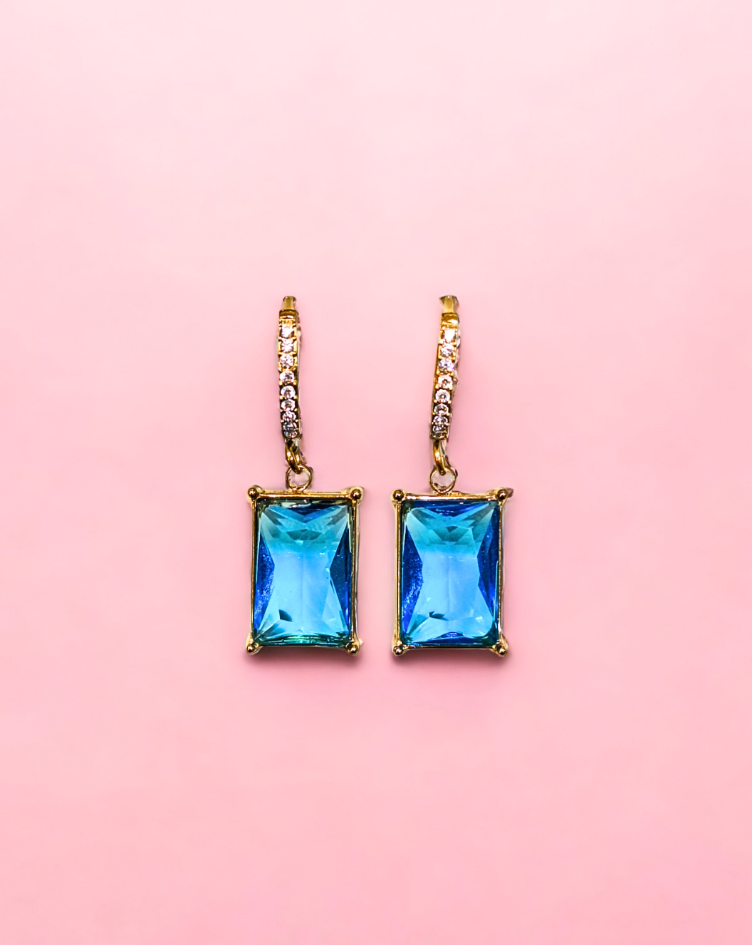 Okrogli uhani GEM Crystals | Različne barve