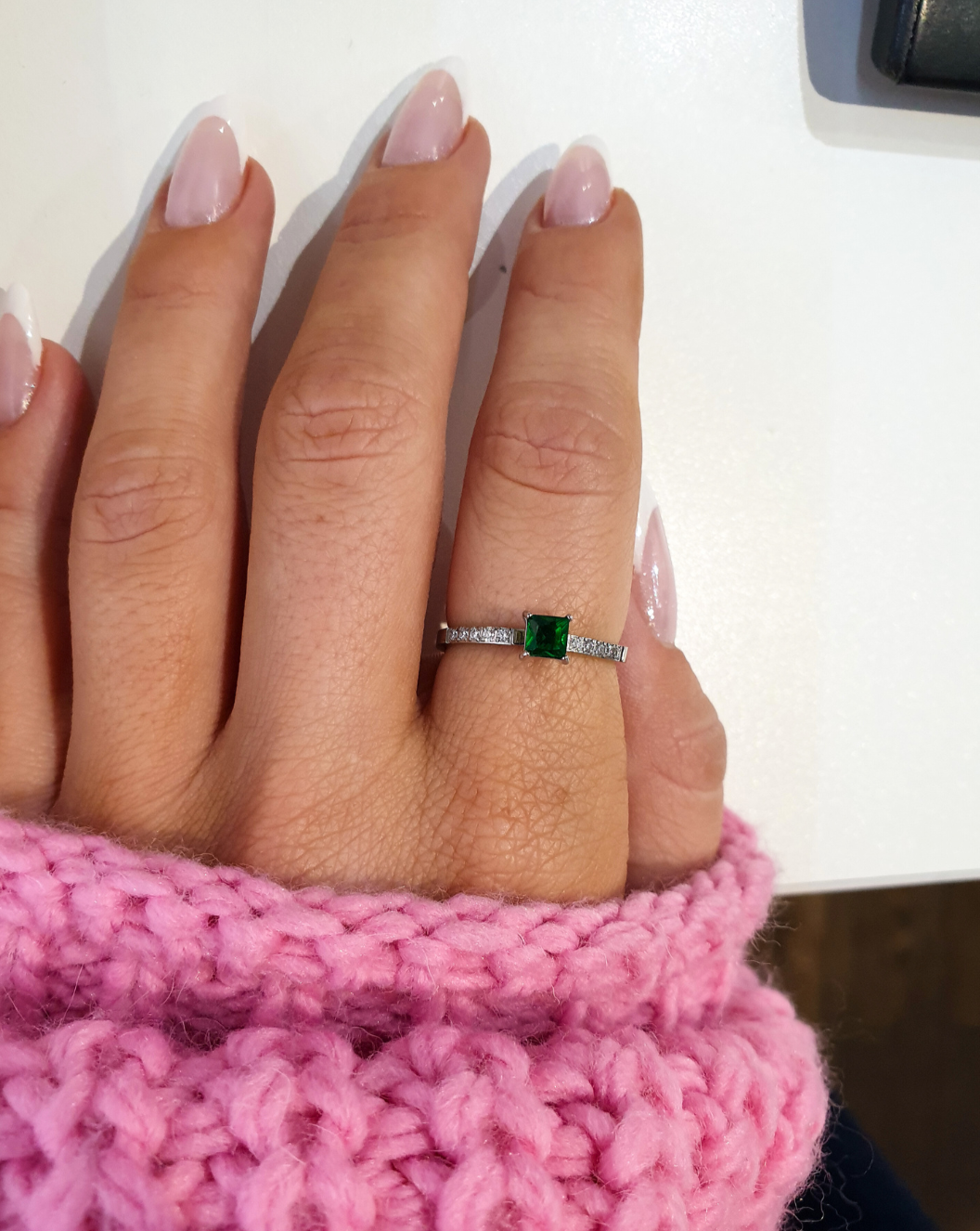 Ring Minimalistisches PAVE Quadrat