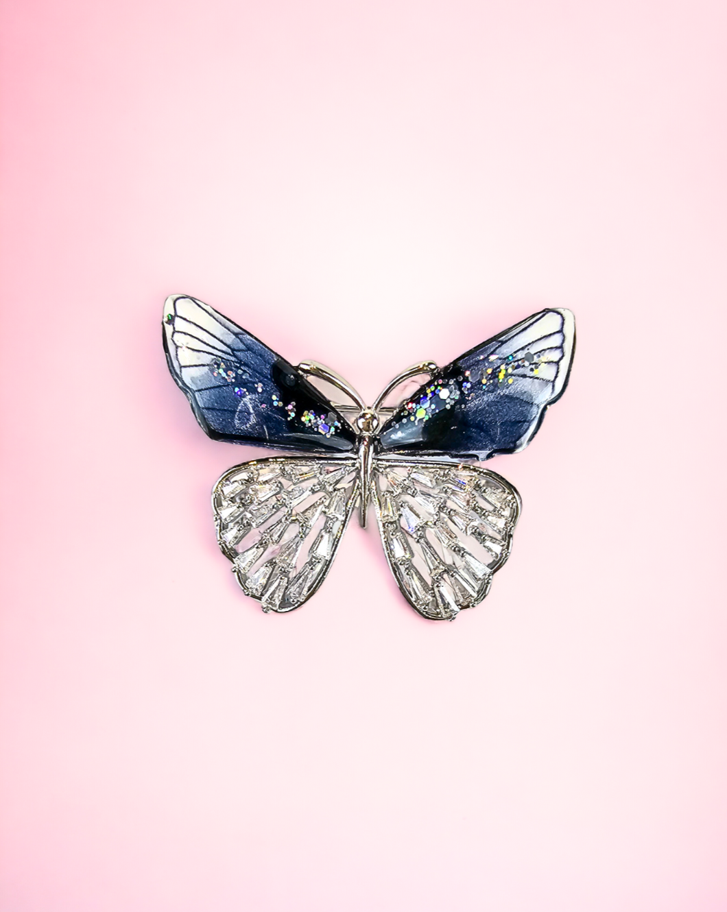Brosche MARIPOSA | Blau/Silver