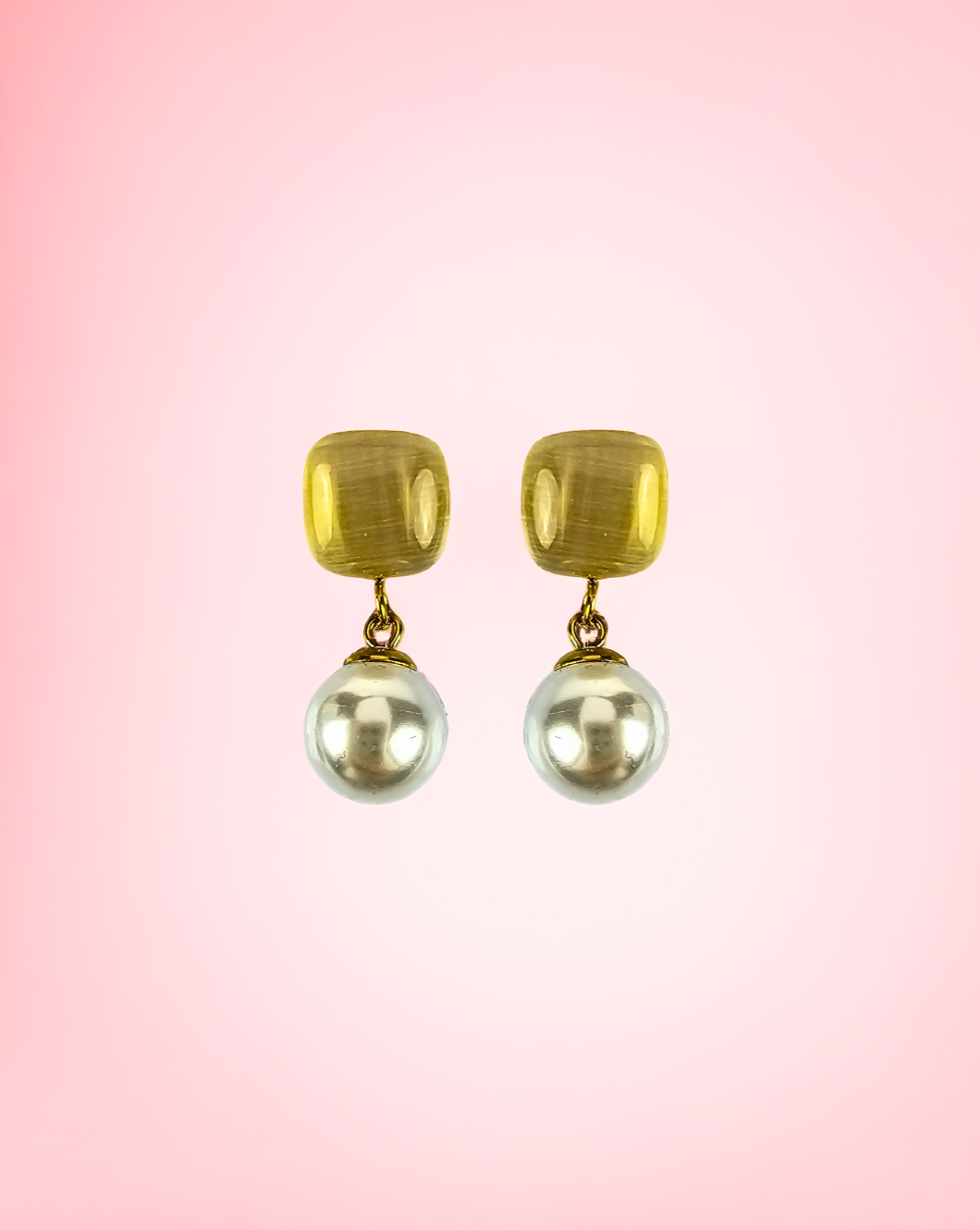 Mode-Ohrringe mit Perle | Gold
