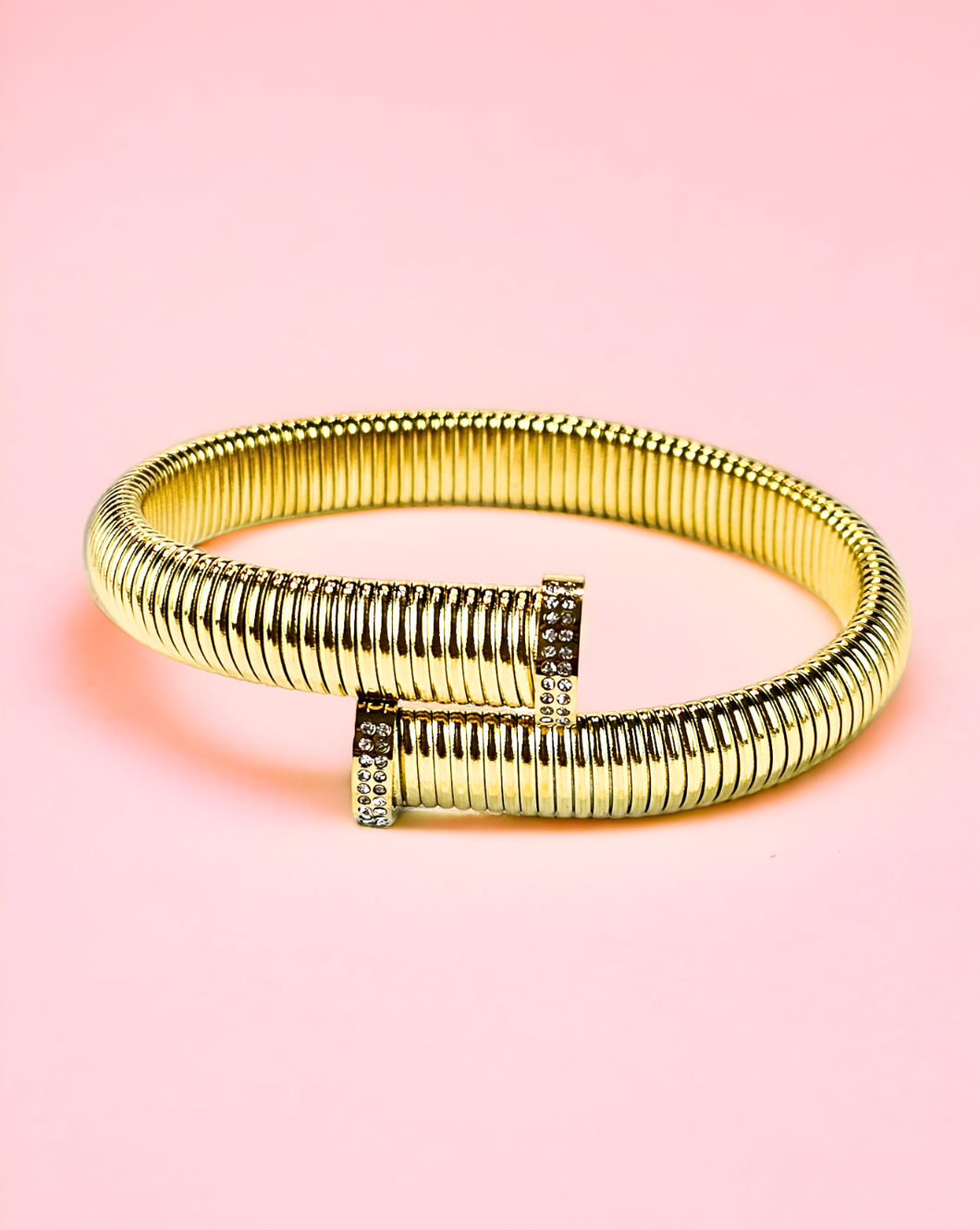 Zapestnica CHUNKY SNAKE Zircons | Gold