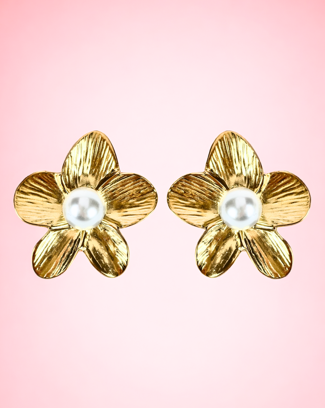 Paunove naušnice FLOWER PEARL