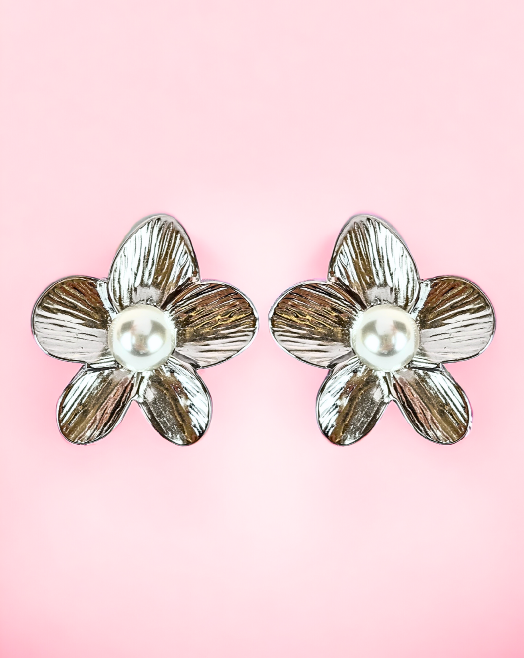 Paunove naušnice FLOWER PEARL