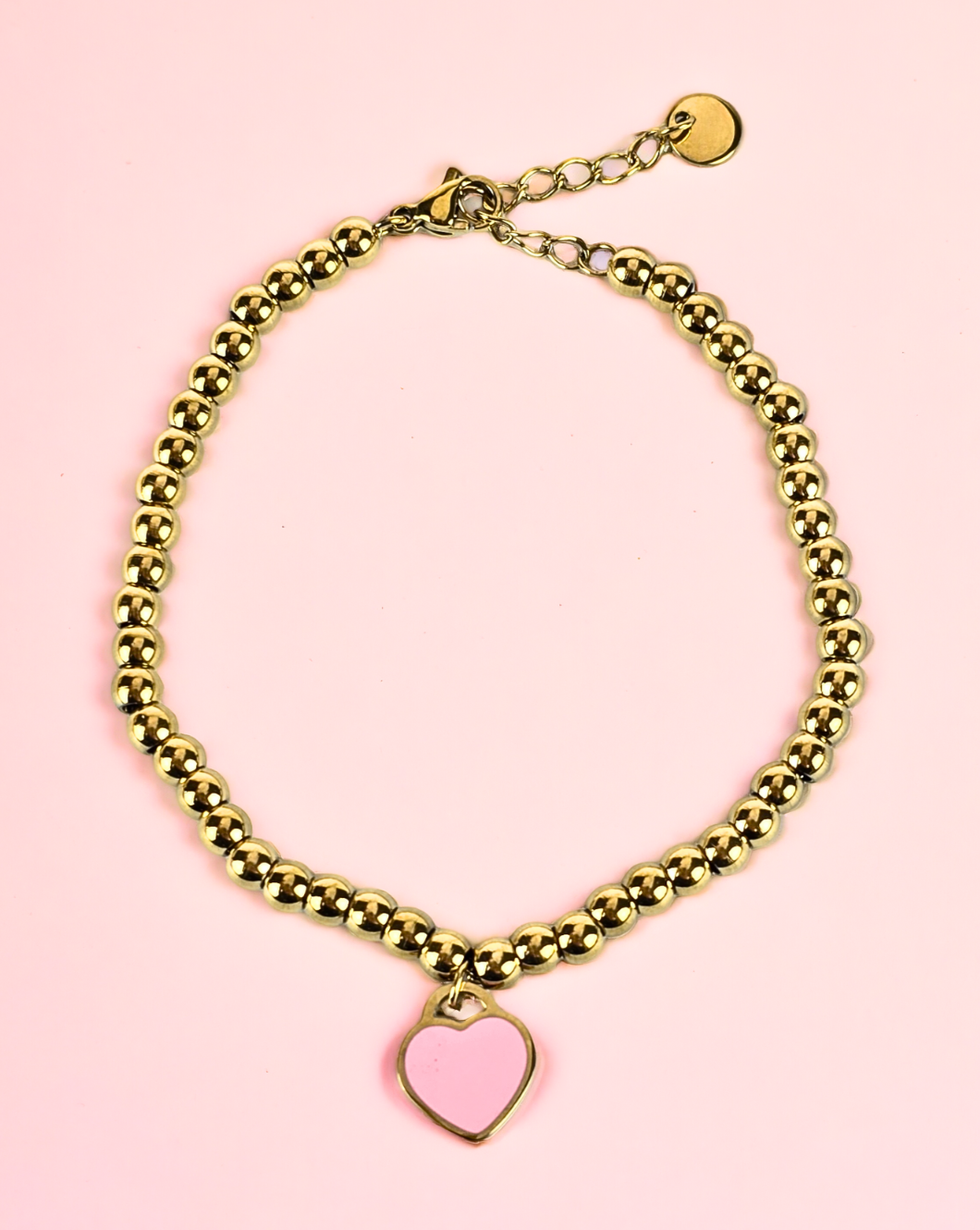 Modna zapestnica s kroglicami Heart | Gold