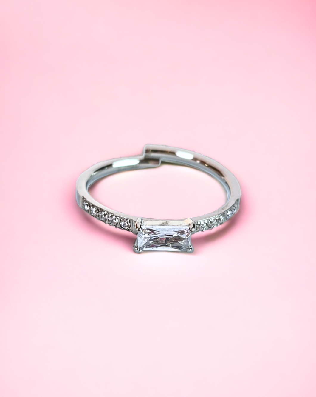 Minimalist Ring PAVE | Silver