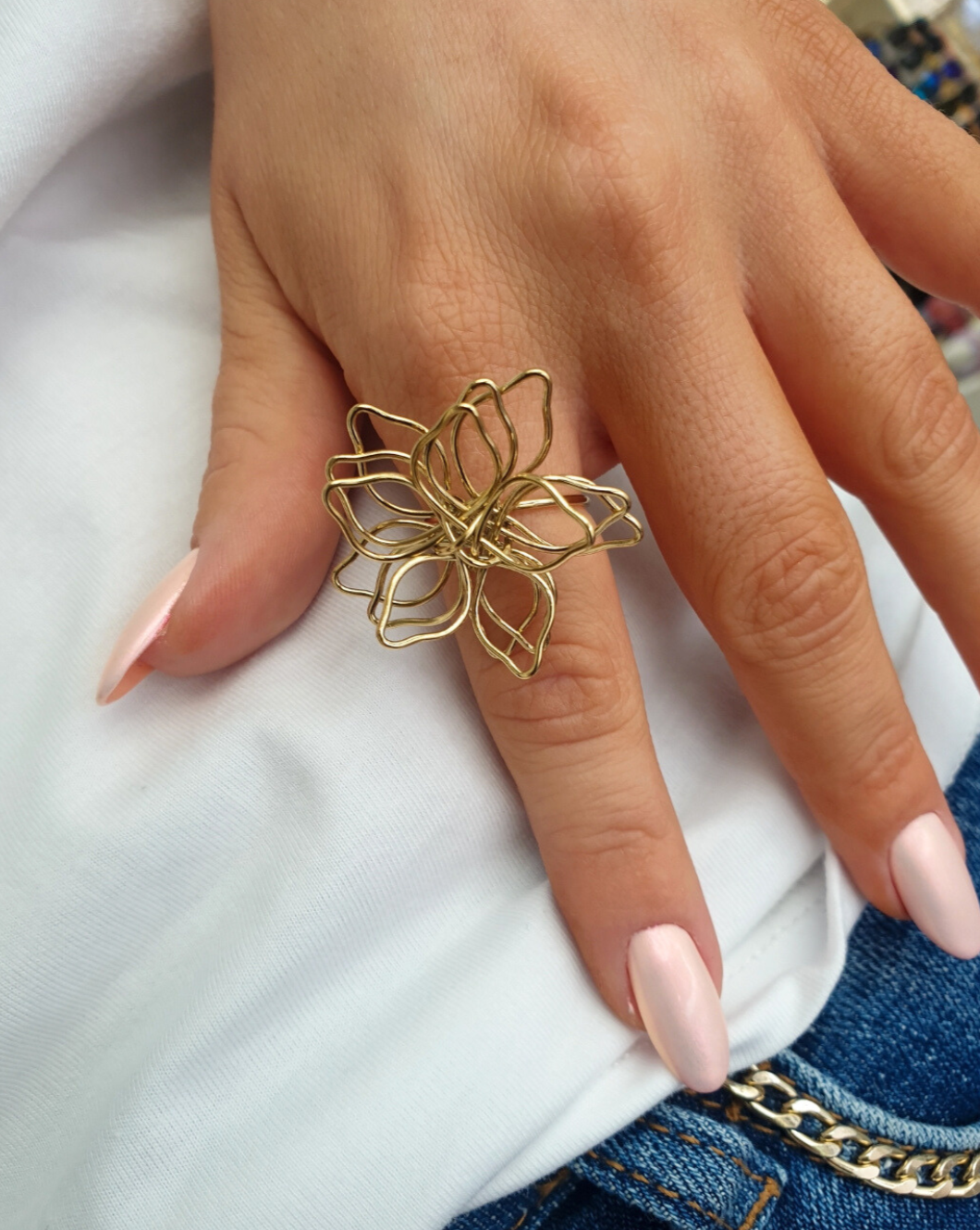 Prstan PAVE FLOWER