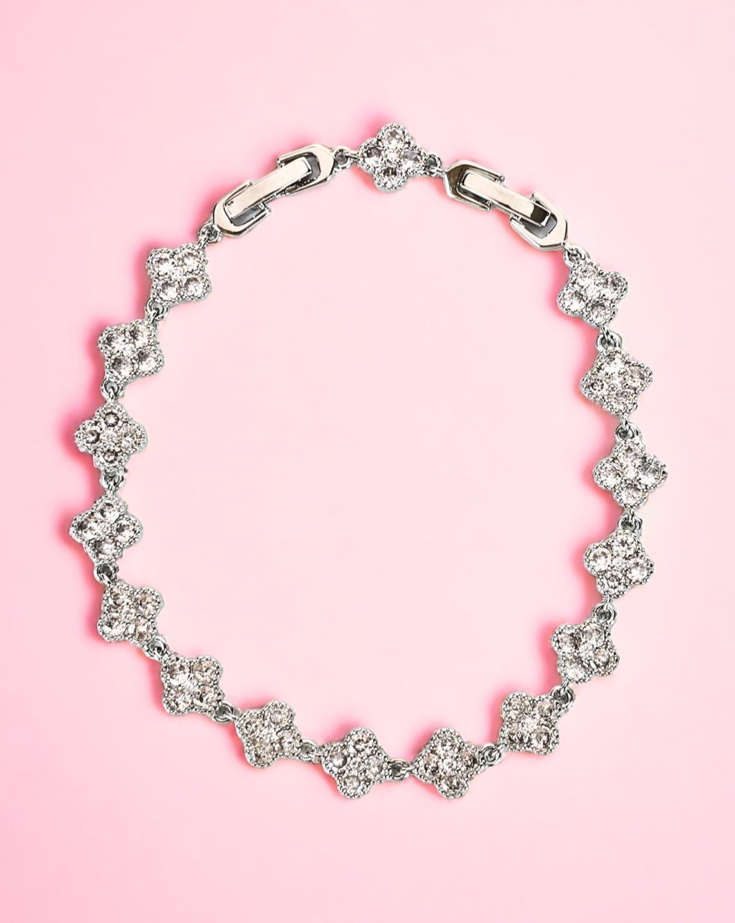Bracelet with FLORAL zircons | Silver