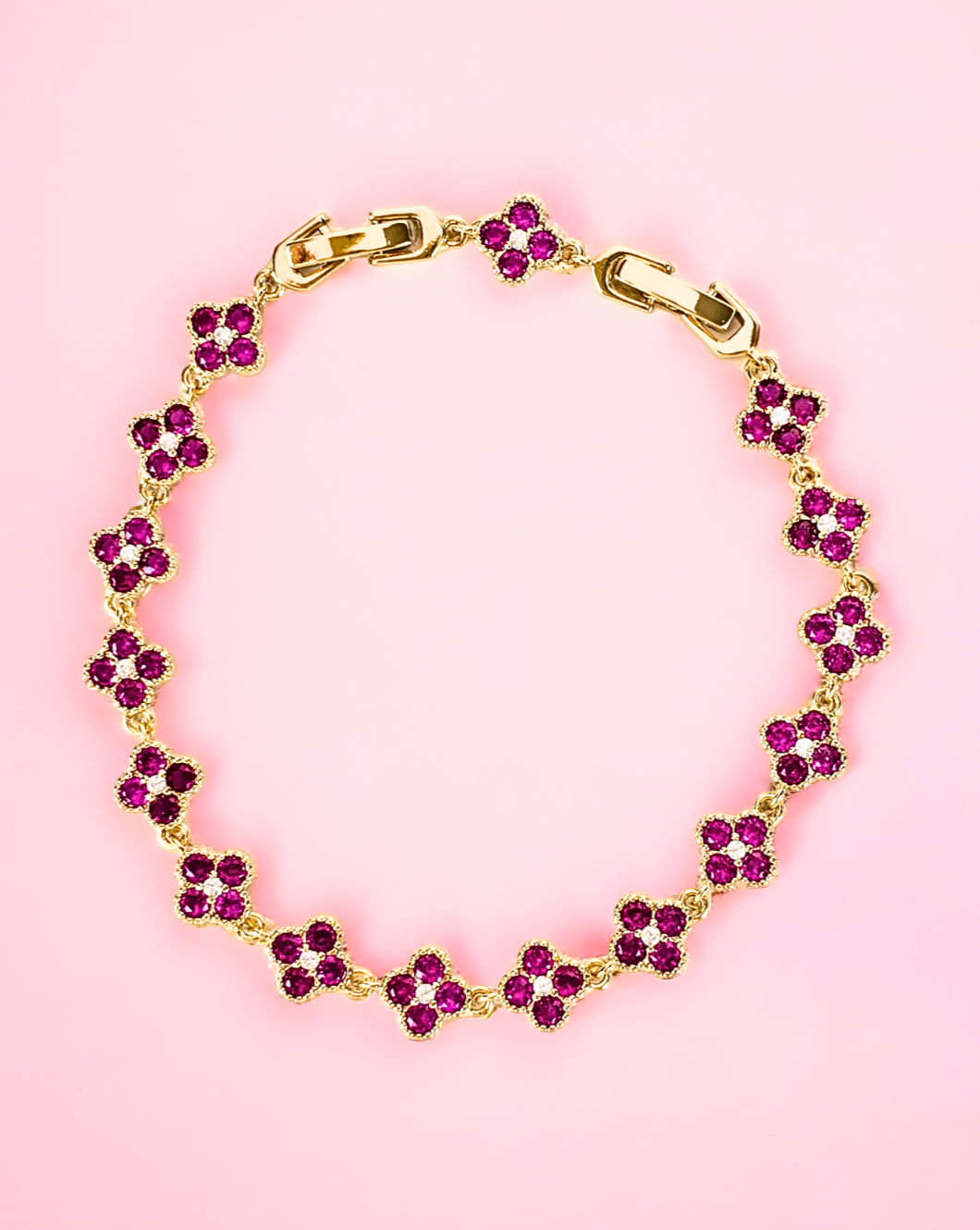 Bracelet with FLORAL zircons | Gold