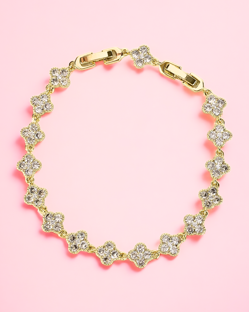 Bracelet with FLORAL zircons | Gold