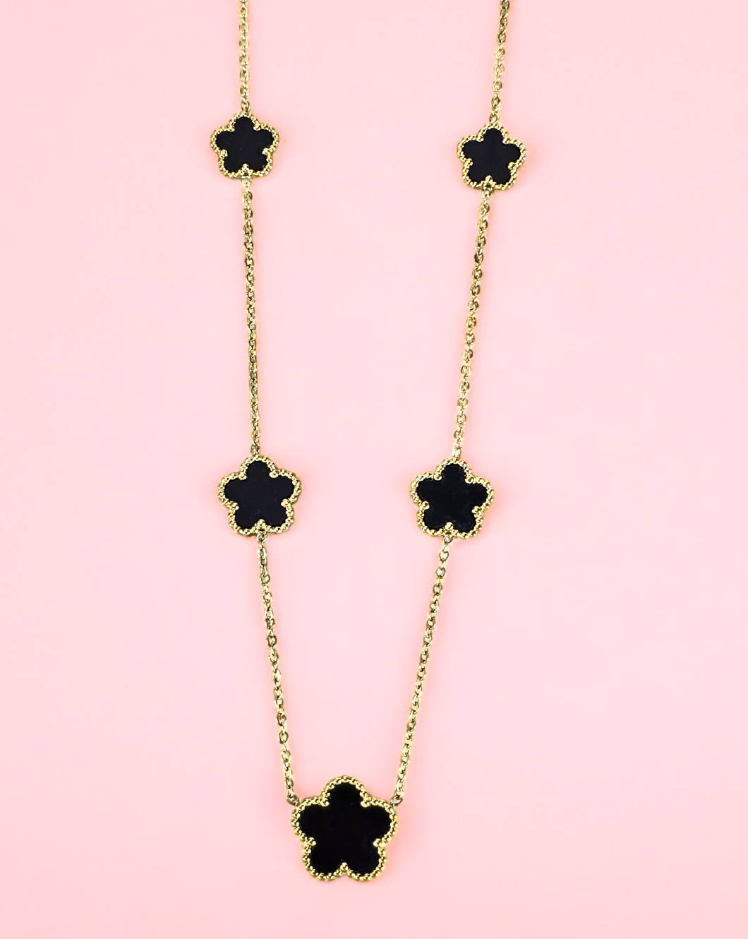 Modna verižica FLOWERS | Black