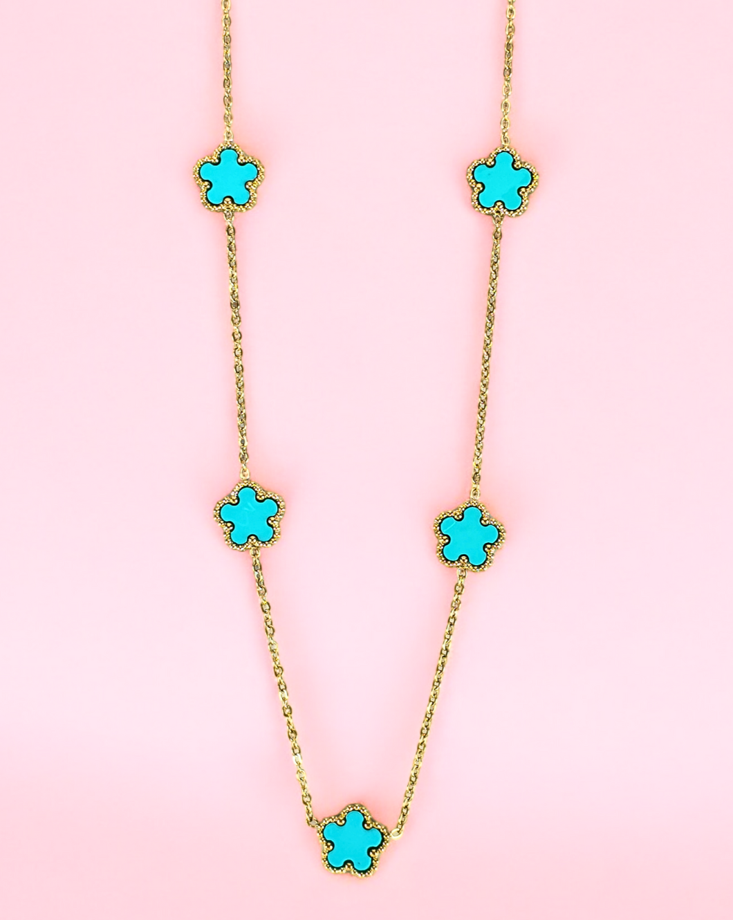 Modna verižica FLOWERS Mini | Turquoise