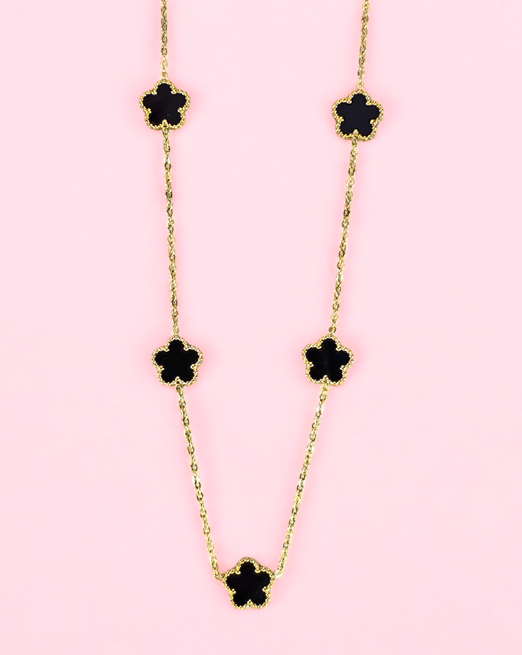 Modna verižica FLOWERS Mini | Black