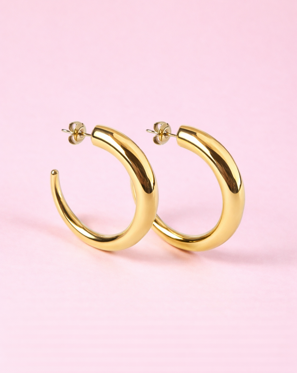 Uhani LUNAR HOOP iz nerjavečega jekla – Trgovina Patrizia Ljubljana