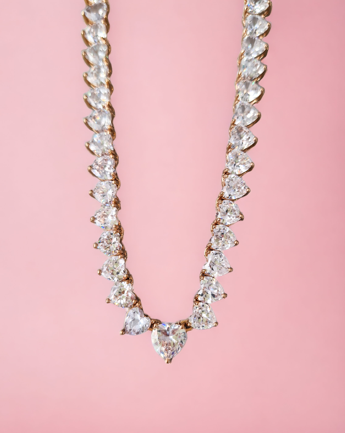 Halskette VALENTINE mit Strasssteinen | Gold