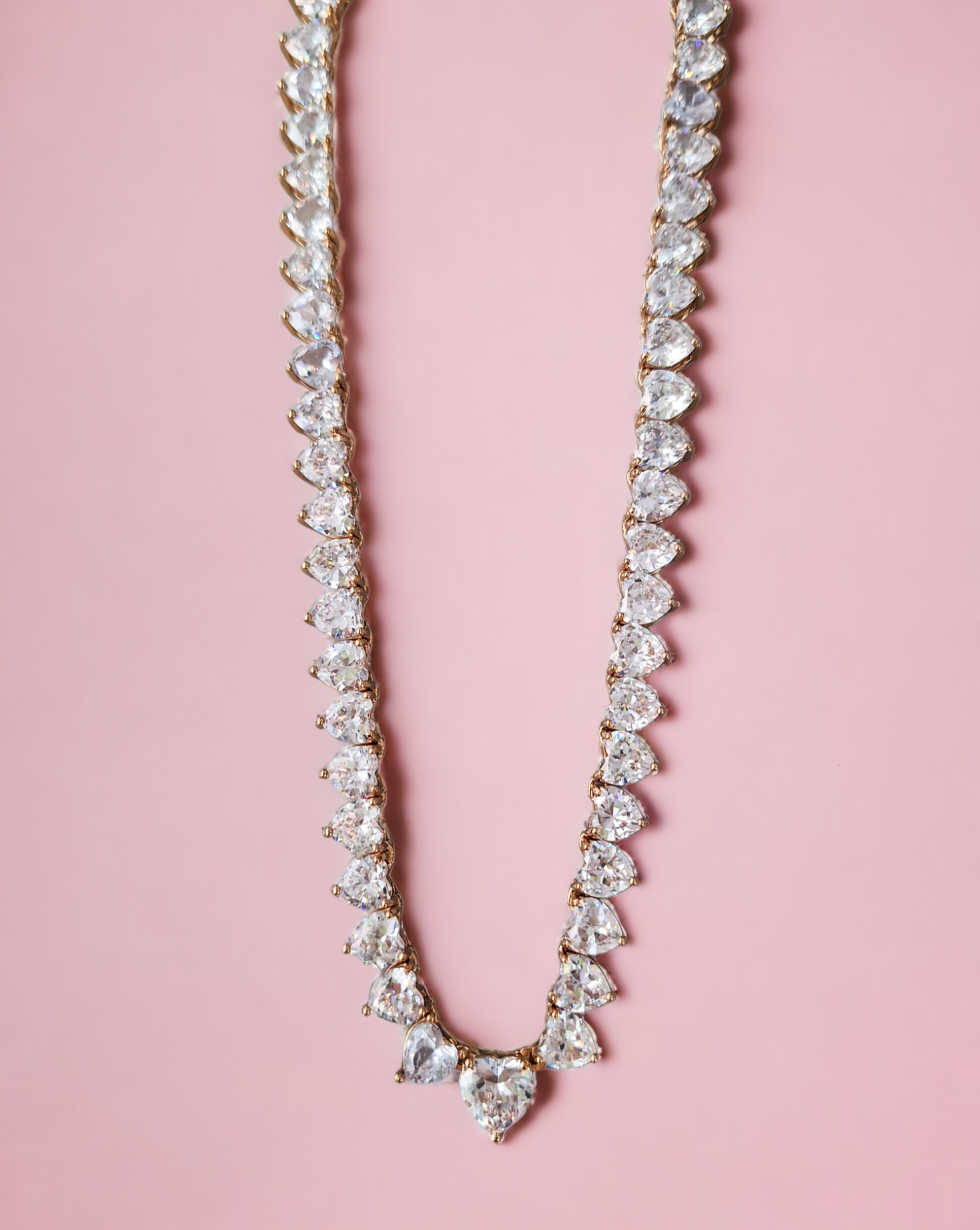 Halskette VALENTINE mit Strasssteinen | Gold
