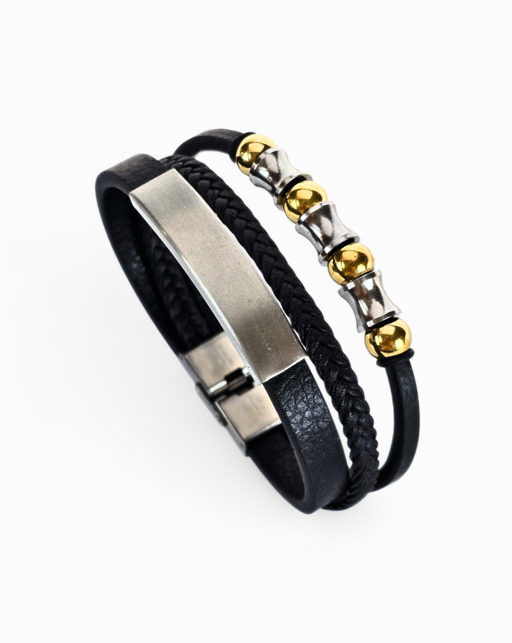 Armband Herren Leder MANLY | Black