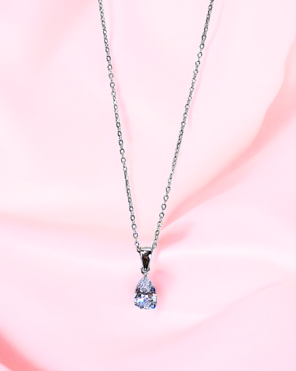 Halskette mit kubischem Zirkonia CRYSTAL DROP