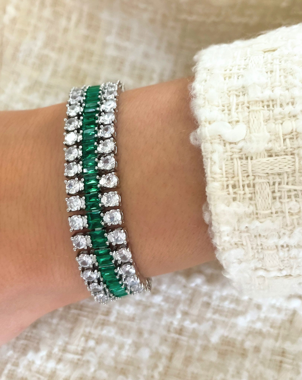 Armband mit EMERALD-Zirkonen GLAM