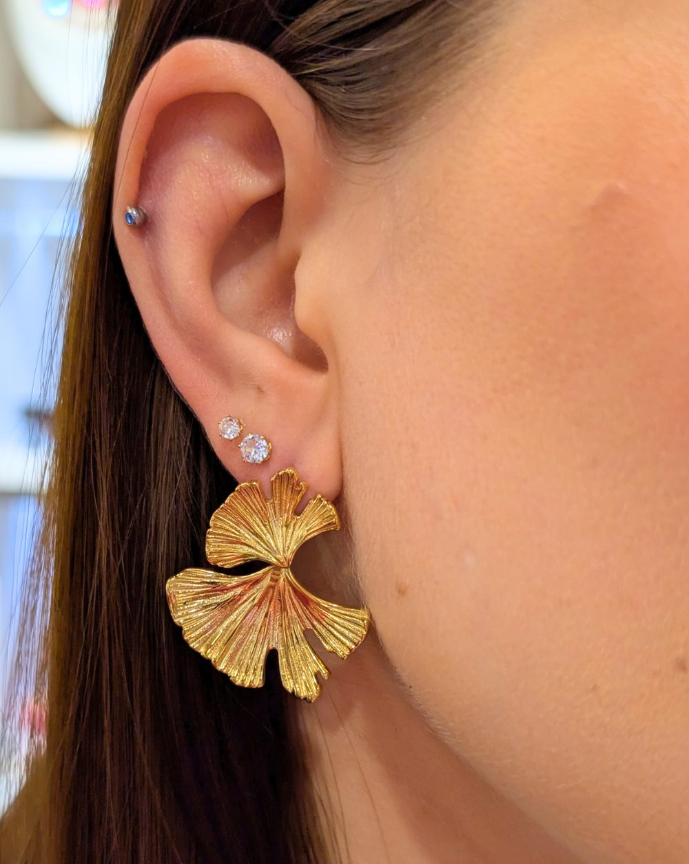 Viseči uhani GINGKO LEAF