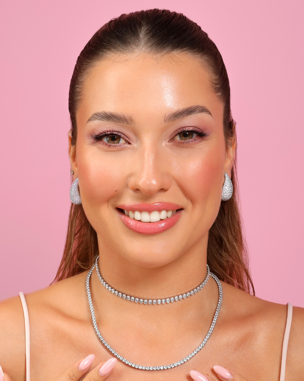 Verižica s cirkoni GRADUATED