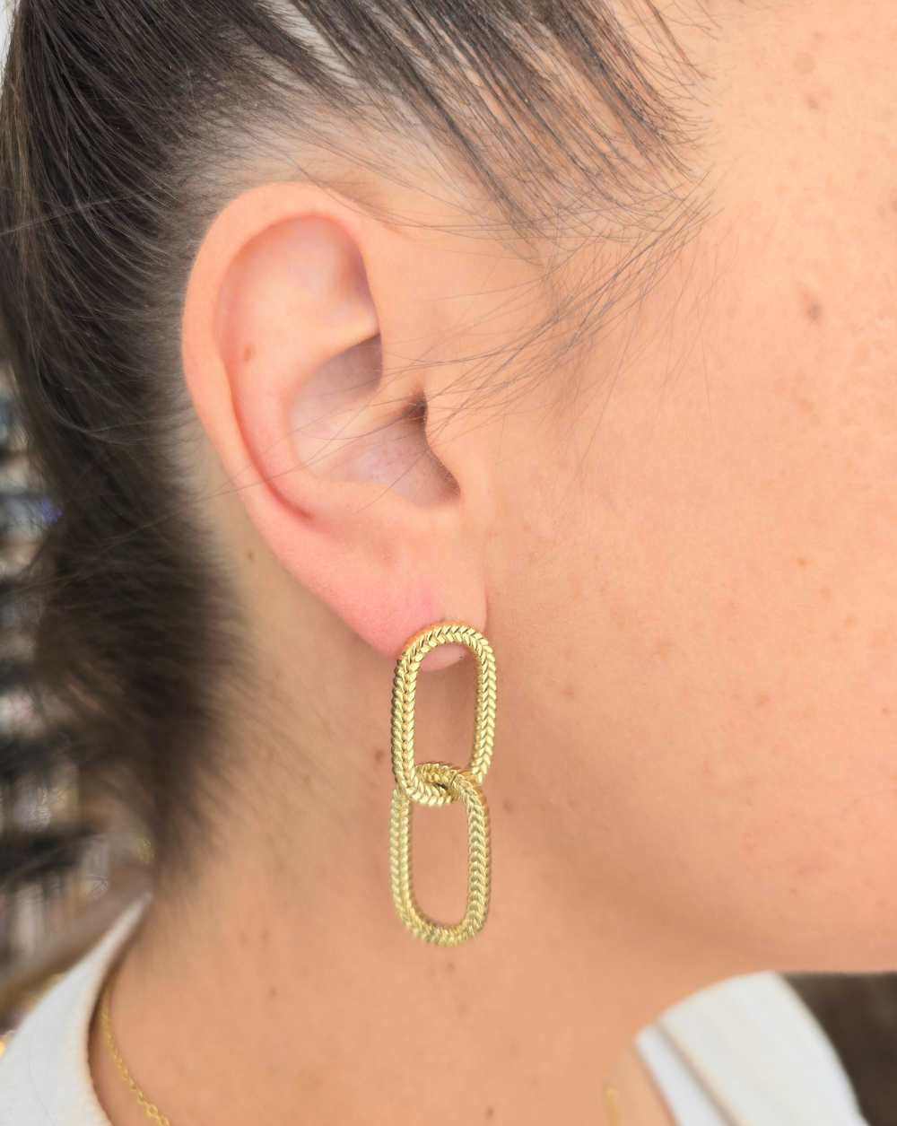 DOUBLE LINK Ohrringe mit Anhänger