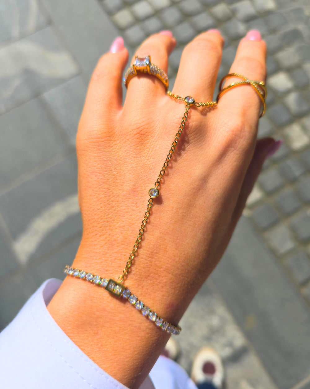 Armband + Ring in einem CRYSTALS