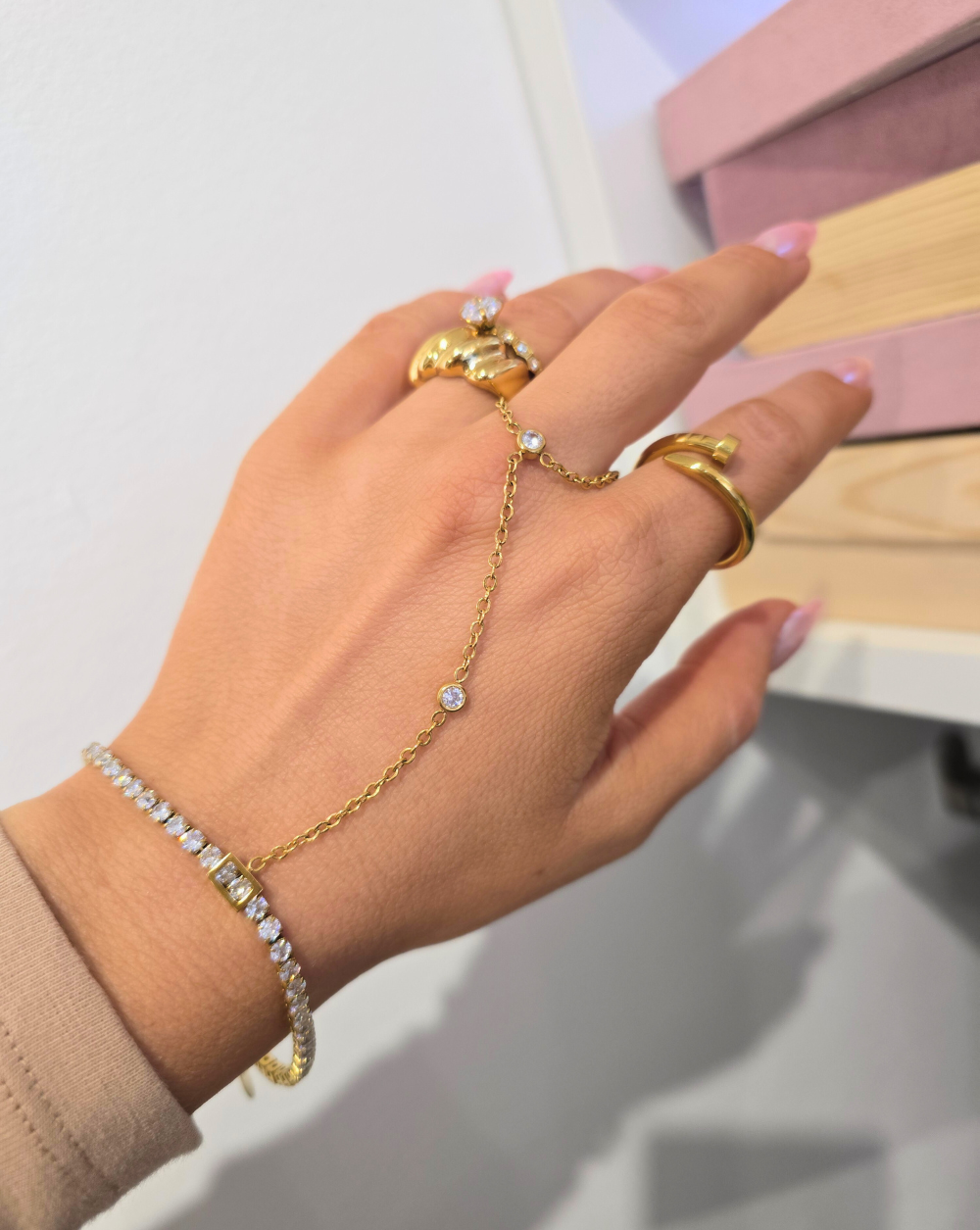 Armband + Ring in einem CRYSTALS