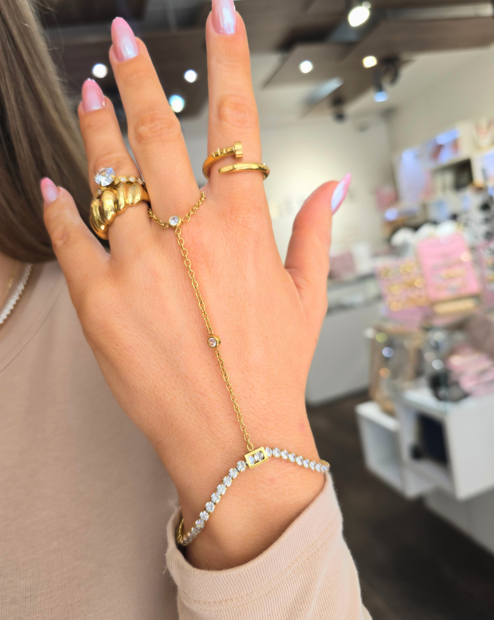 Armband + Ring in einem CRYSTALS