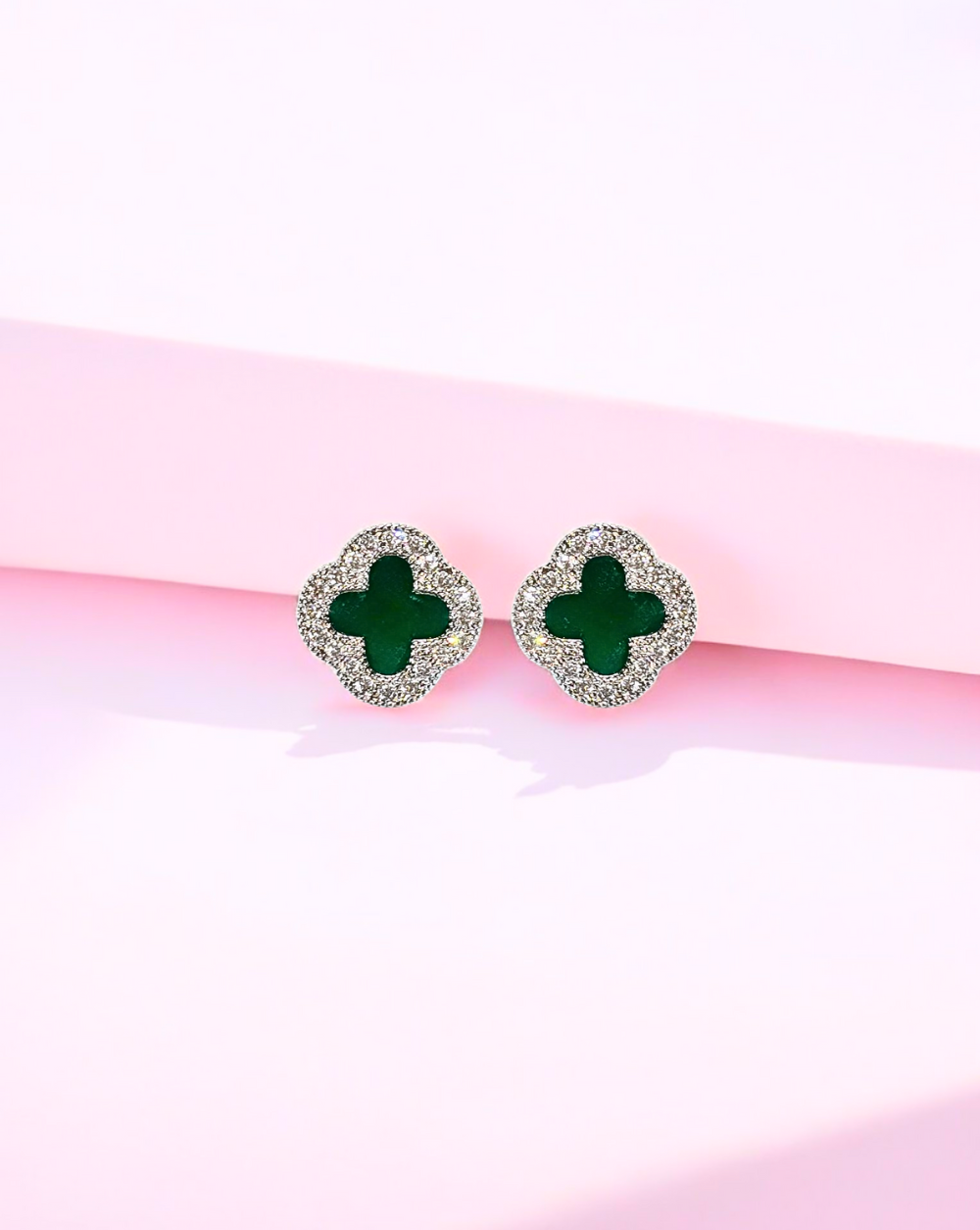 Vtični uhani GLAM CLOVER | Green