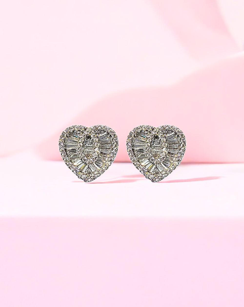 Clip-On Ohrringe CRYSTAL HEART
