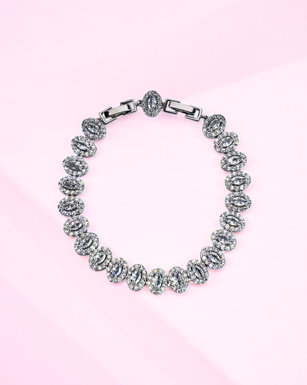 Armband mit Strasssteinen HAUTE | Silver
