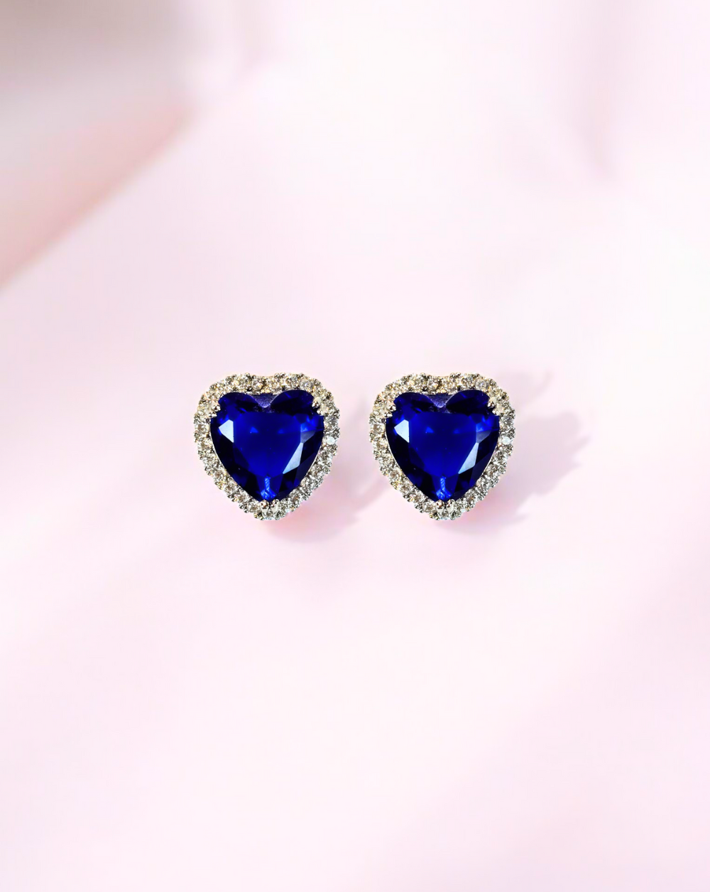 Ohrringe mit Strasssteinen Sweetheart | Blau/Silver