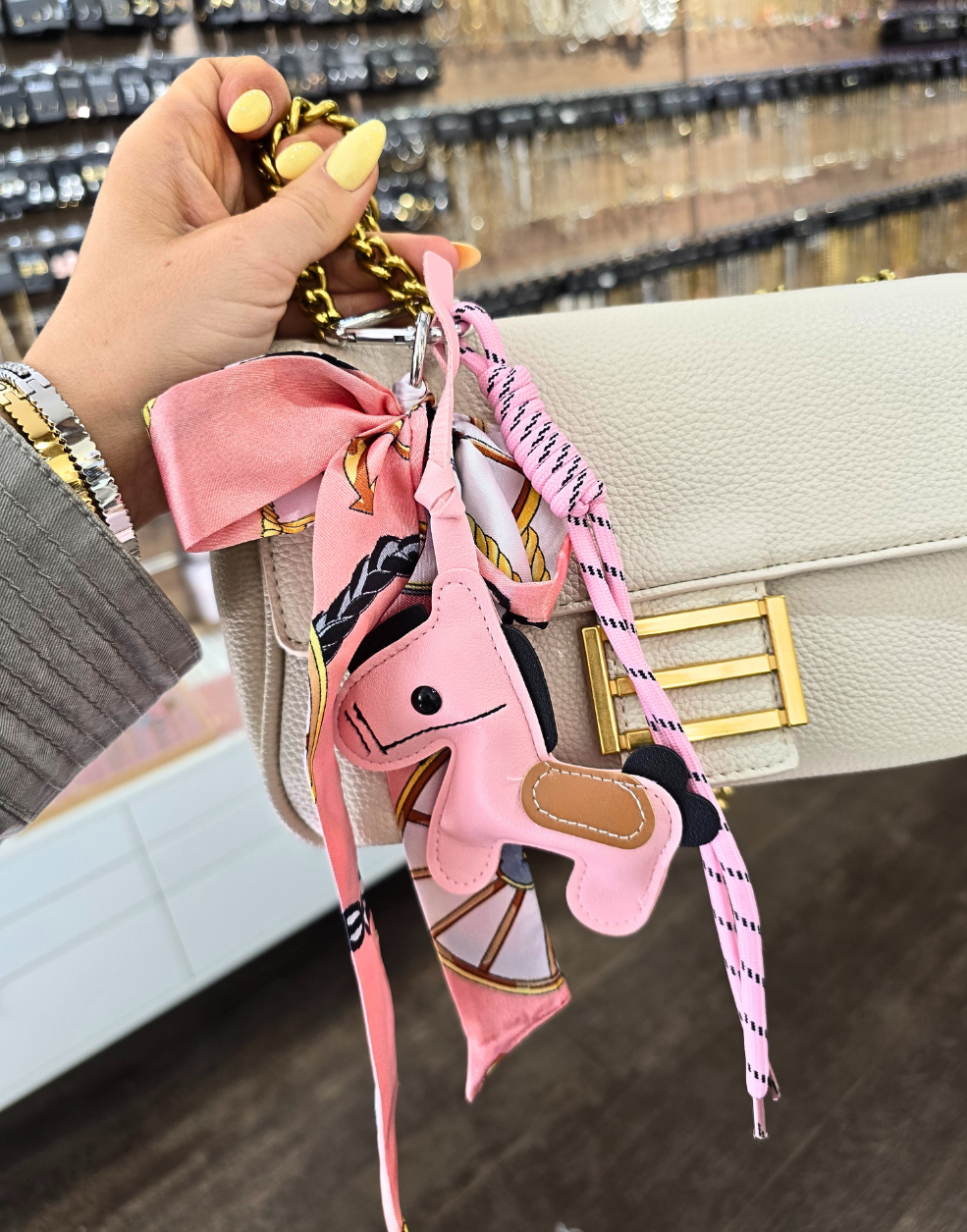 Obesek za torbico HORSE | Pink