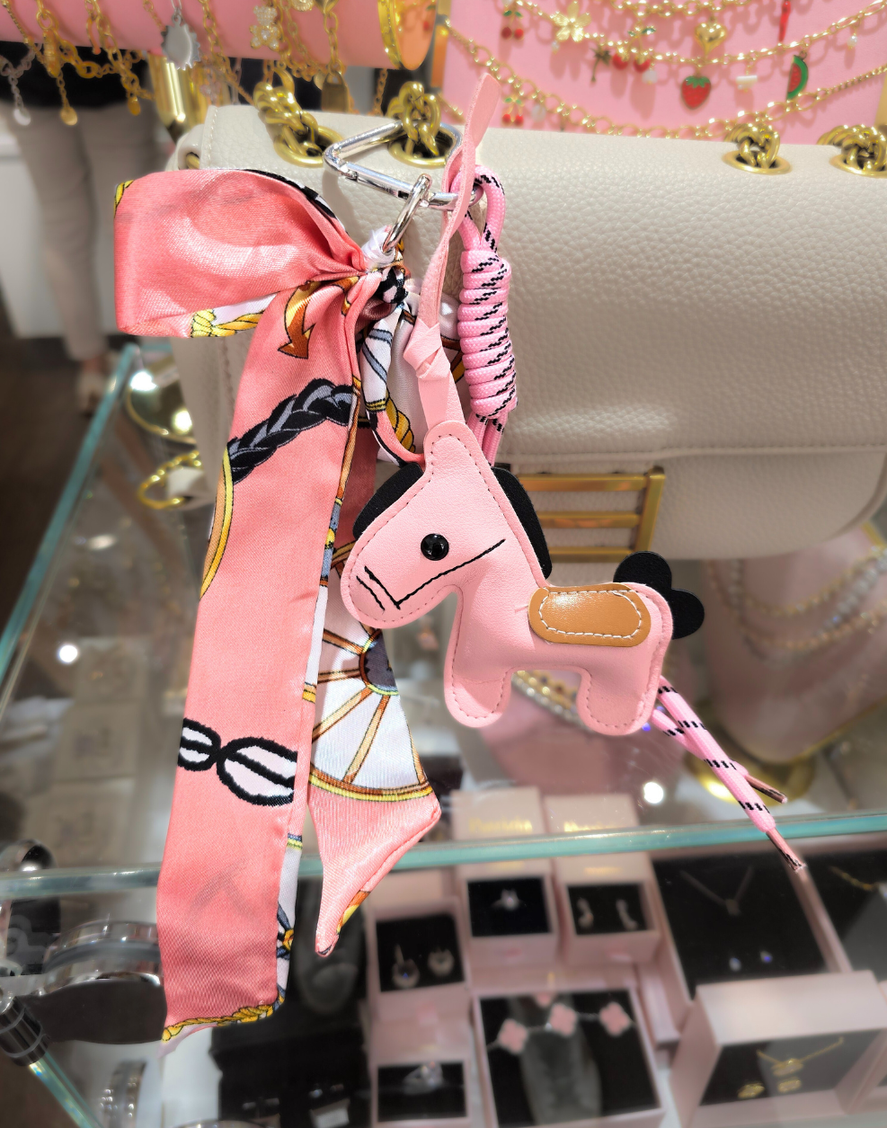 Obesek za torbico HORSE | Pink