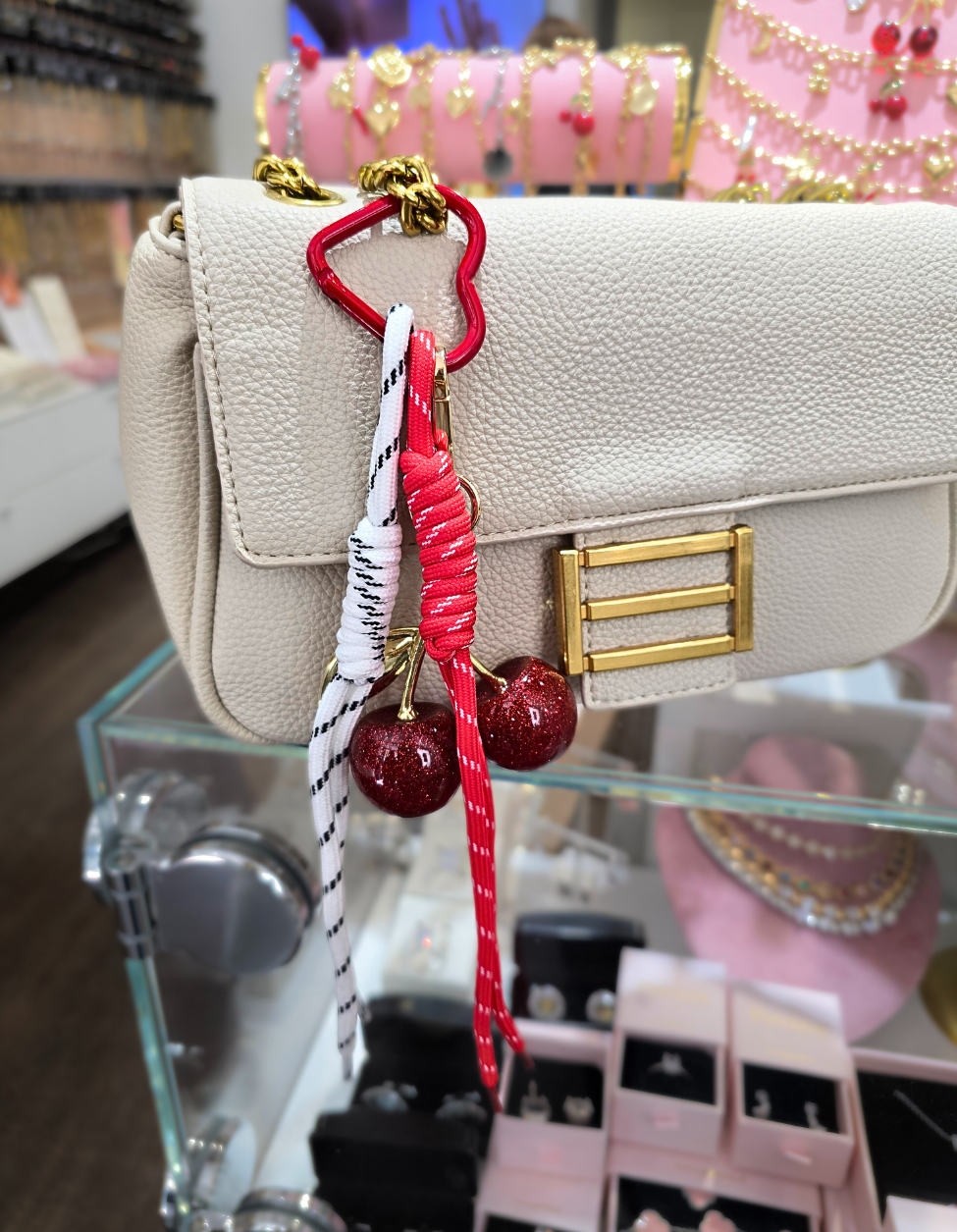 CHERRY Handtaschenanhänger | Glitter