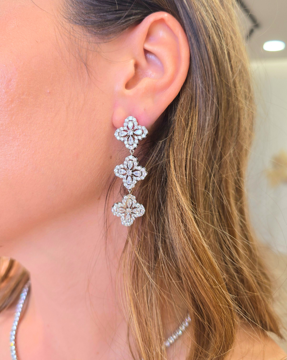 GLAM CLOVER baumelnde Ohrringe