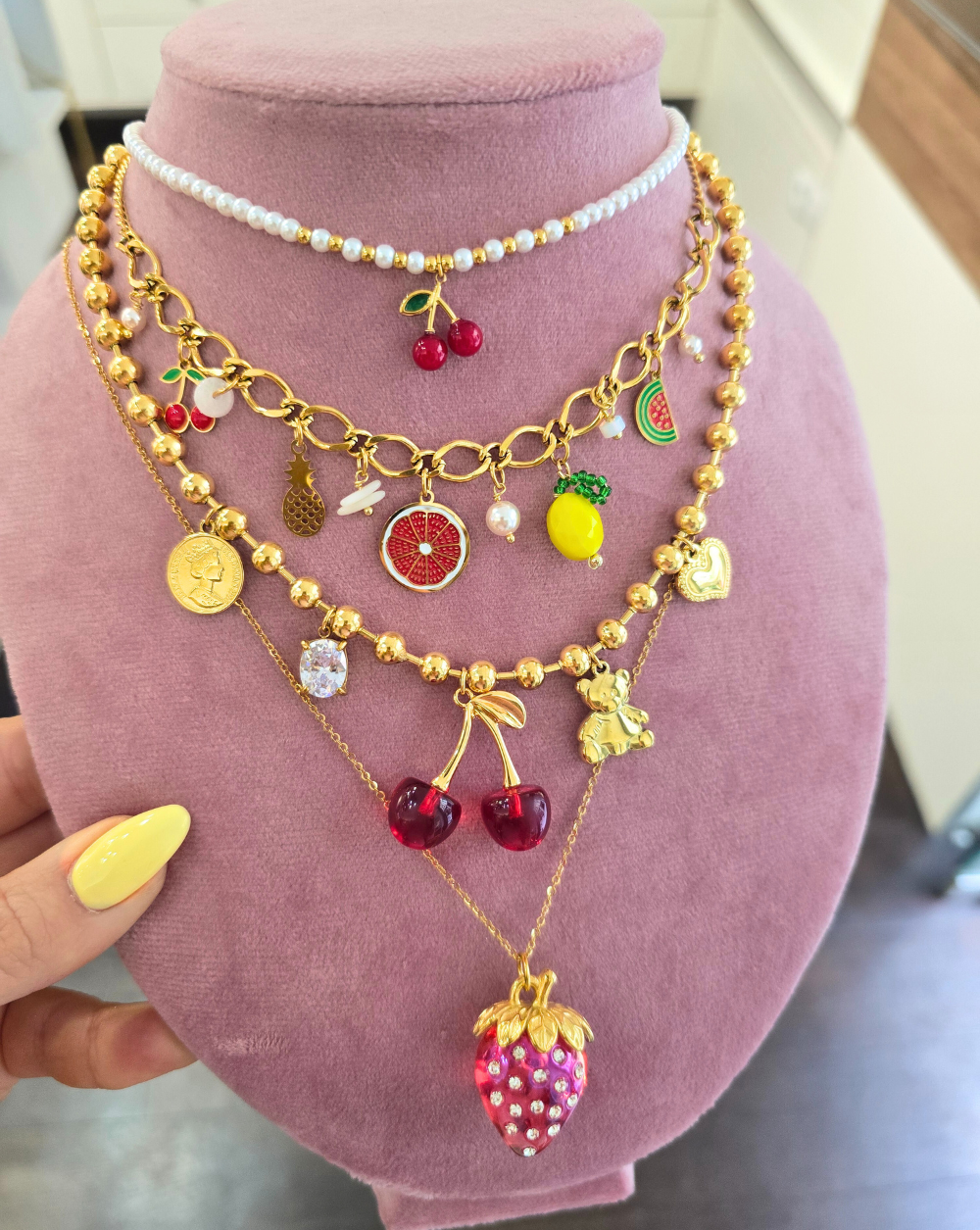 Halskette CHERRY STATEMENT CHARM