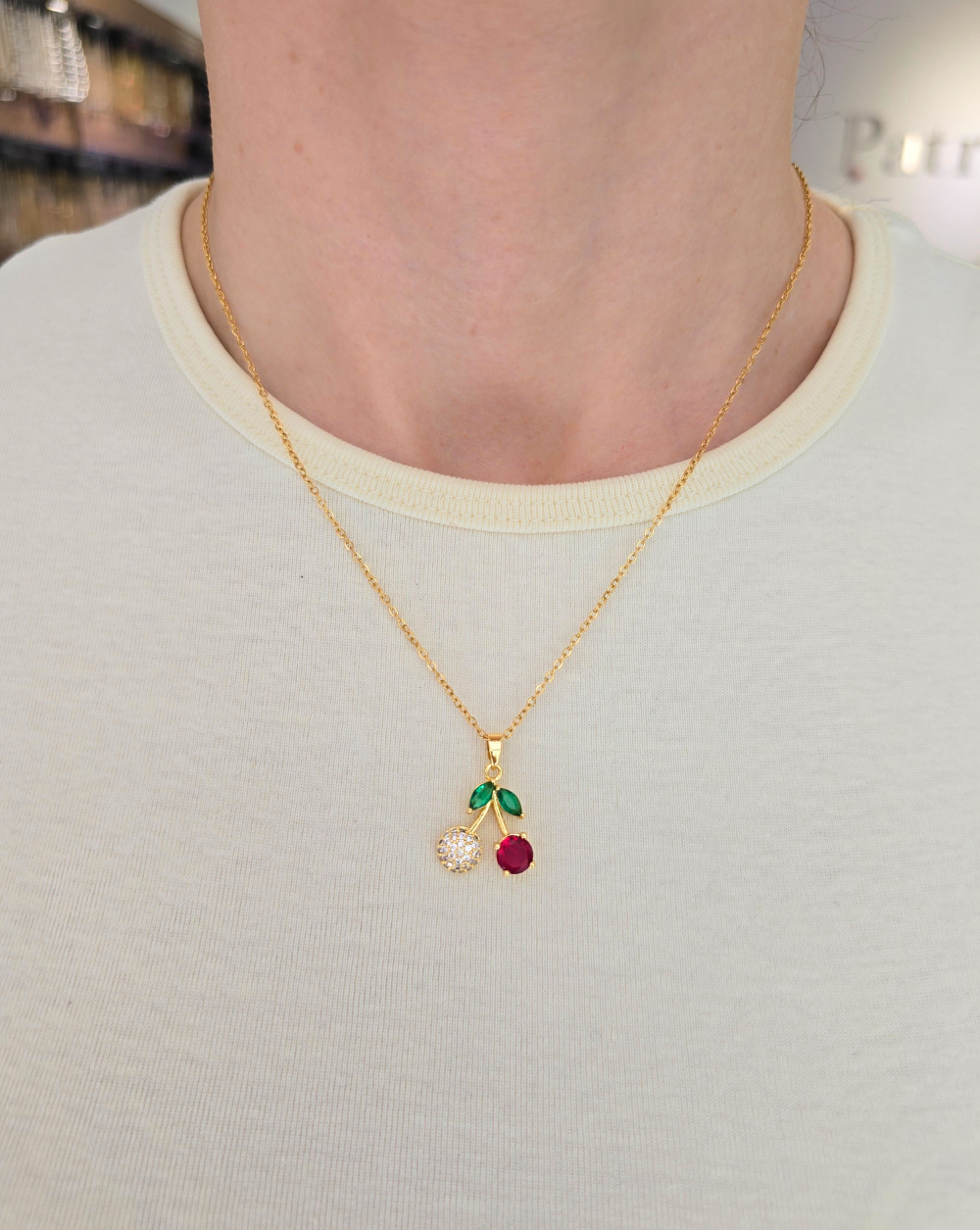 Verižica CRYSTAL CHERRY