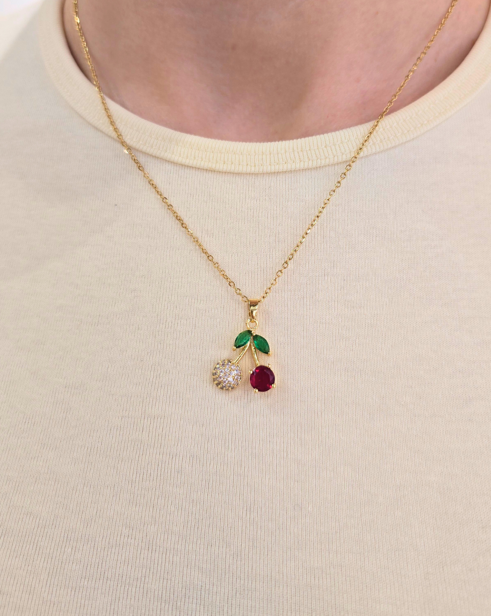Verižica CRYSTAL CHERRY
